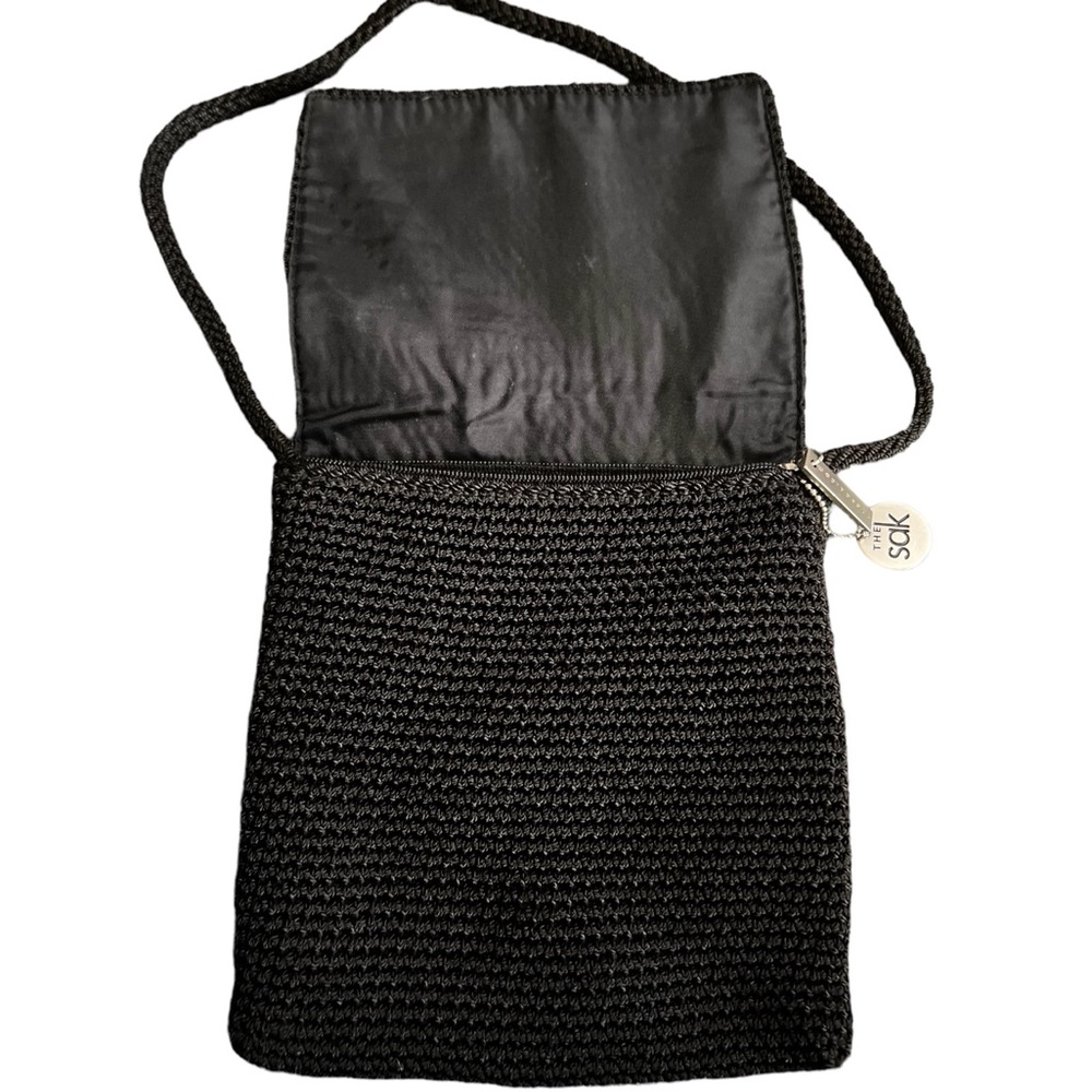 The Sak Black Shoulder Bag, Black, Handmade Small Purse - Picture 3 of 6